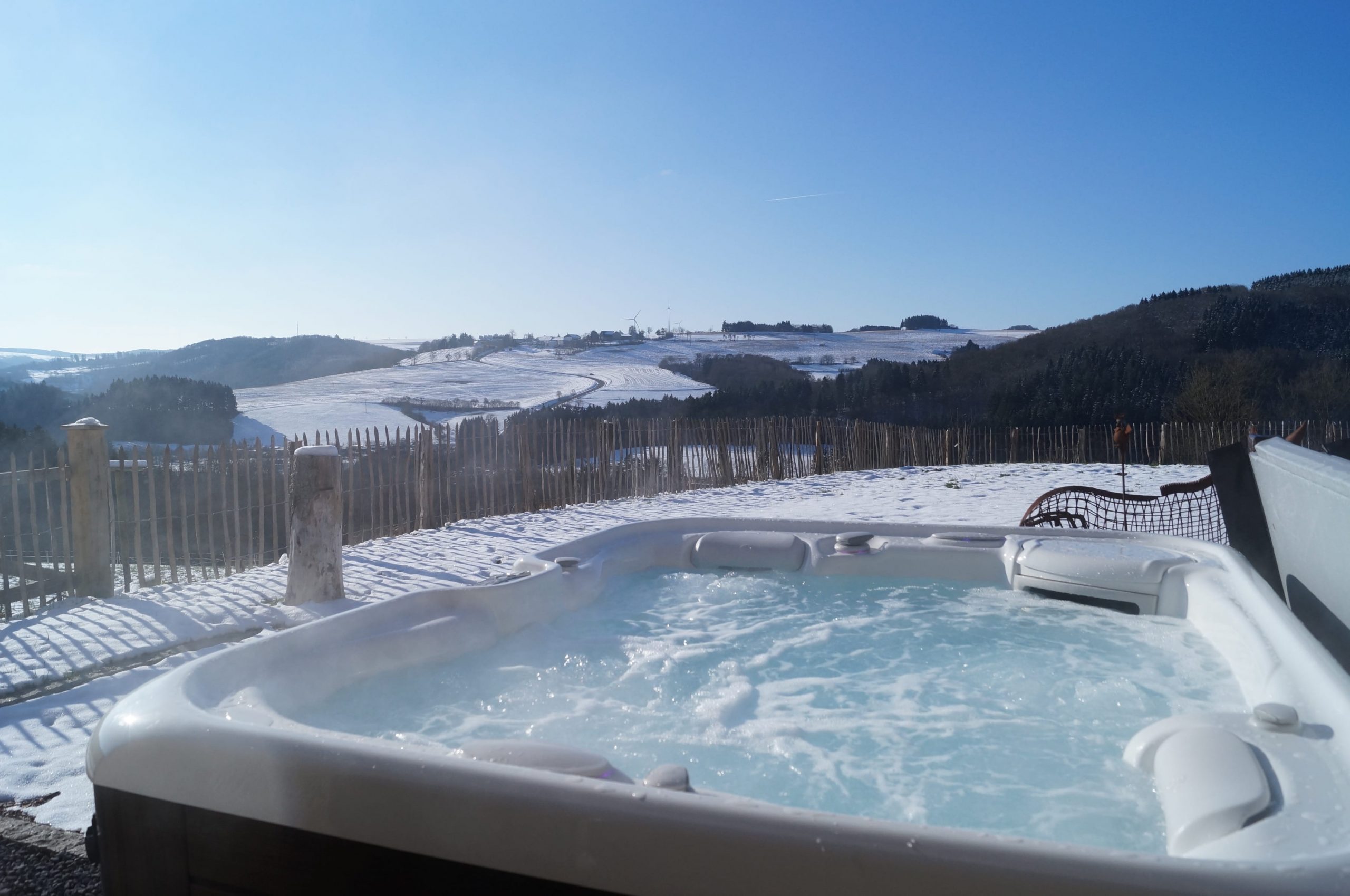 view from a hot tub